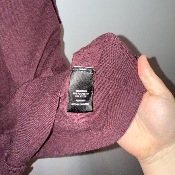 Torrid Womens Plus Size 4 Burgundy Short Sleeve Cardigan - Picture 5 of 6